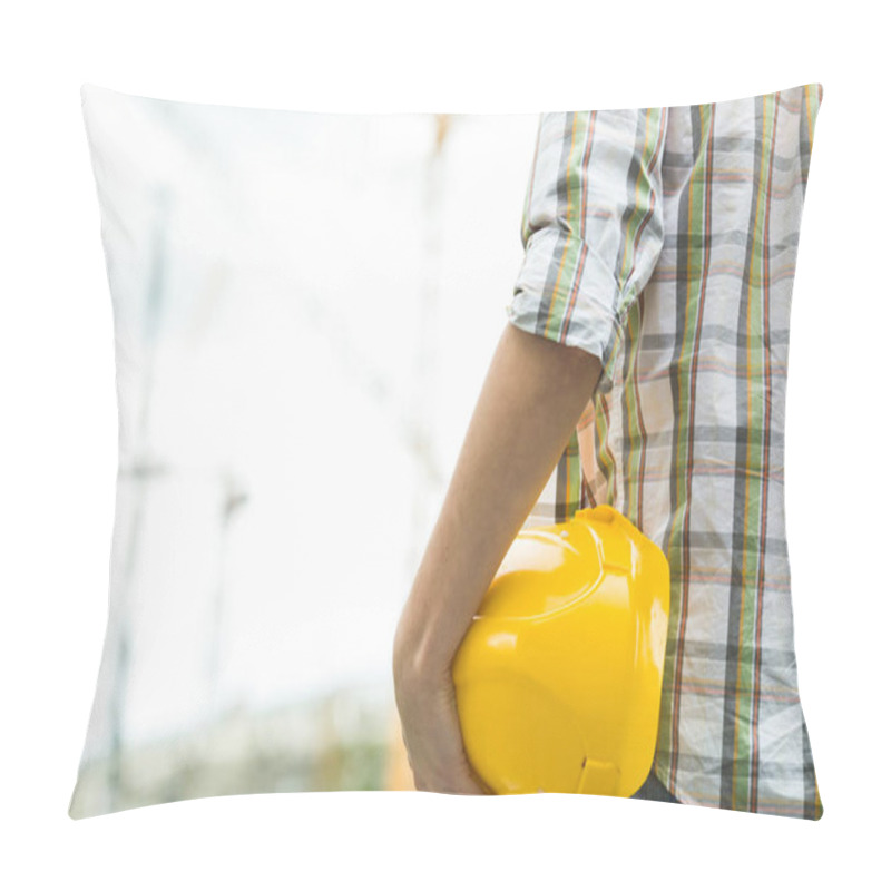 Personality  Photo Of Builder With Helmet Pillow Covers