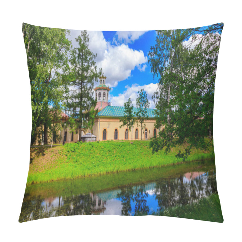 Personality  Building Of Chinese Village In Alexander Park In Pushkin (Tsarskoye Selo), Russia Pillow Covers