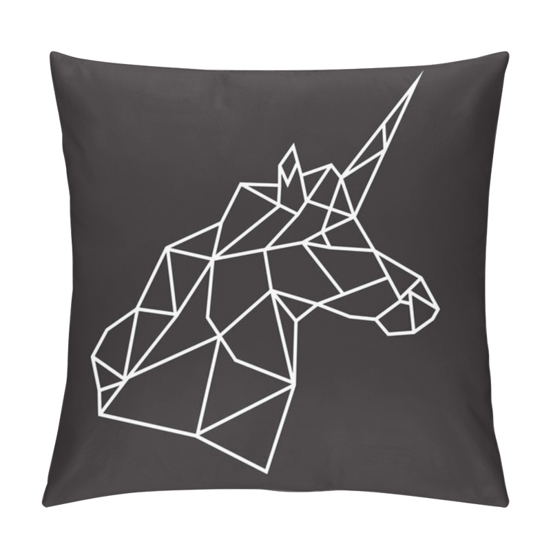 Personality  Vector Abstract Polygonal Geometric Unicorn Pillow Covers