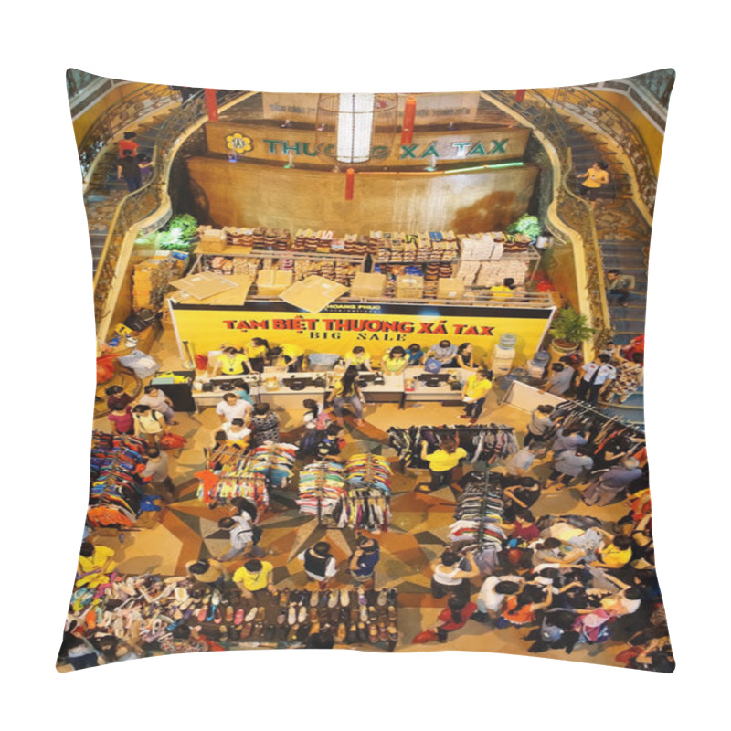 Personality  Crowded Shoping Centre, Sale Off Season Pillow Covers