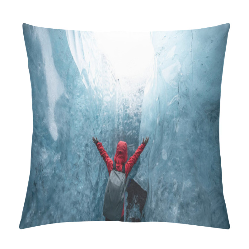 Personality  Inside A Glacier Ice Cave In Iceland Pillow Covers