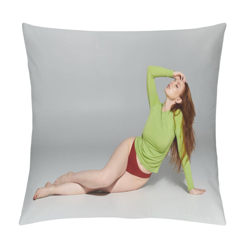 Personality  A Stylish Woman Showcases Her Fashion Sense With Elegance And Poise. Pillow Covers