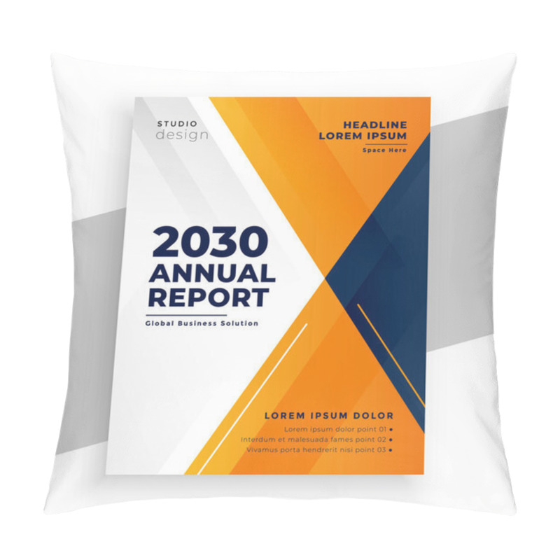 Personality  Abstract Business Annual Report Modern Flyer A Company Stationery Vector Pillow Covers