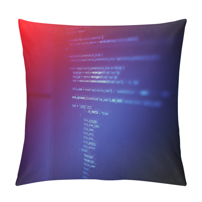 Personality  Back End Source Codes On Computer Monitor Pillow Covers