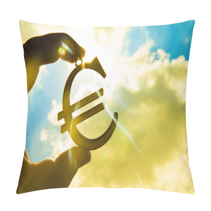 Personality  Man's Hand Holding  Euro Icon  Pillow Covers