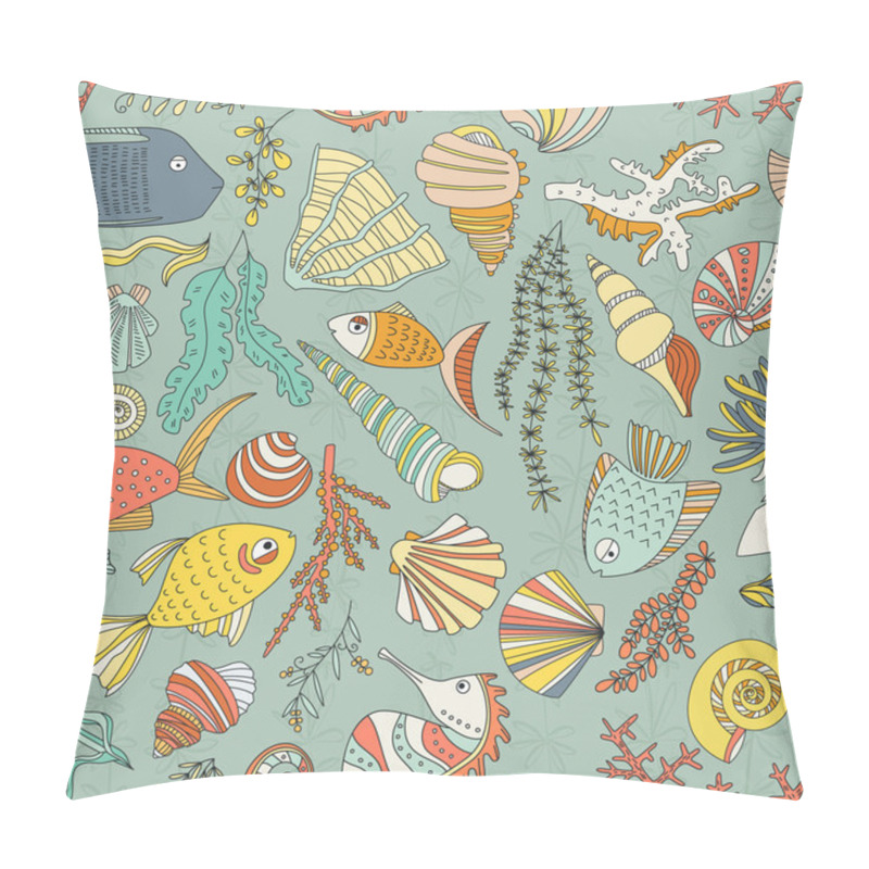 Personality  Ocean Seamless Pattern Pillow Covers