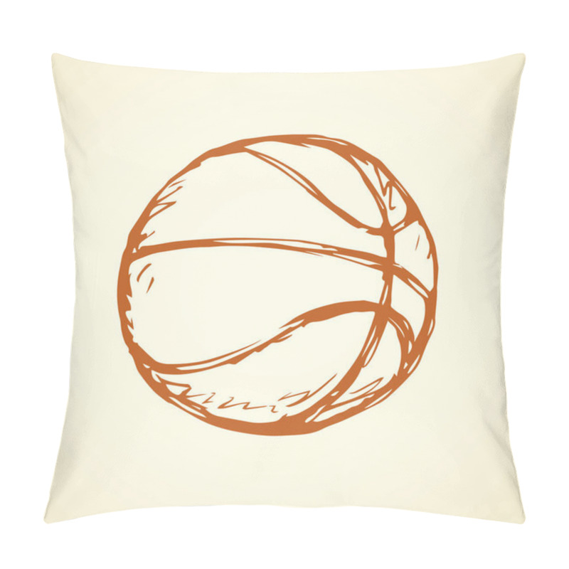 Personality  Basketball Ball. Sketch Pillow Covers