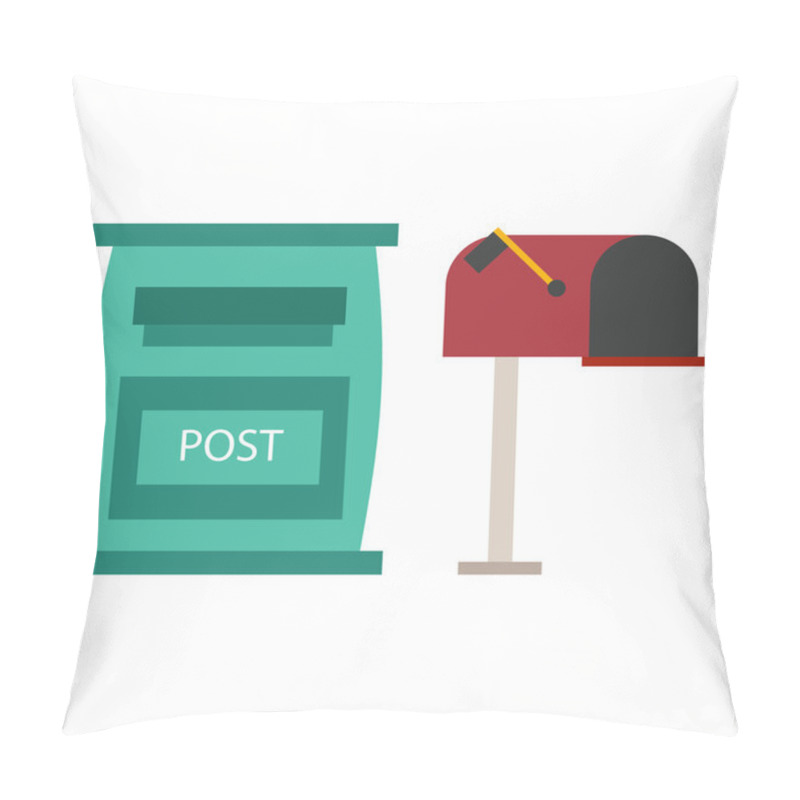 Personality  Post Mailbox Vector Illustration Pillow Covers