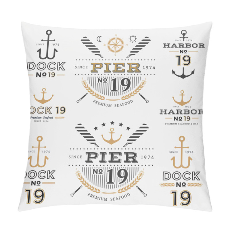 Personality  Nautical Label Anchor No 19 Set 01 Pillow Covers