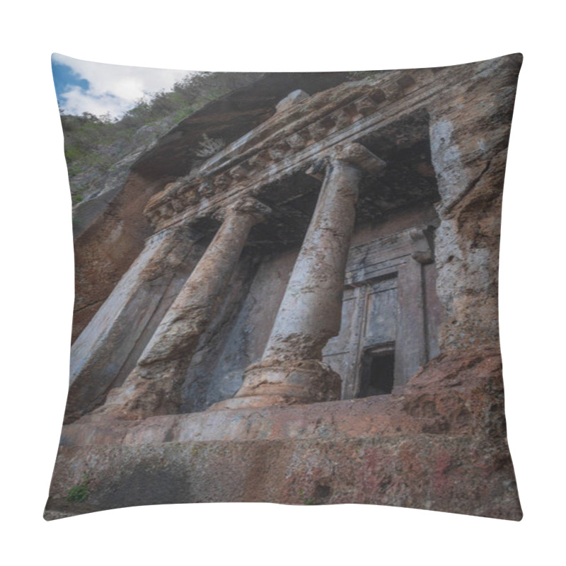 Personality  A Fascinating Archaeological Site In Fethiye, Where History Lovers Can Explore The Remnants Of A Once-thriving Lycian Settlement. Pillow Covers