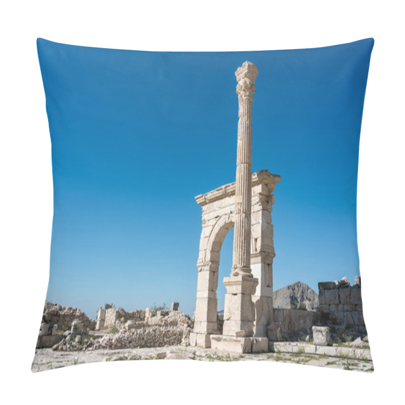 Personality  Ancient City Of Sagalassos Near Burdur, Turkiye. Ruins Of The Upper Agora Of The Roman City Of Sagalassos Pillow Covers