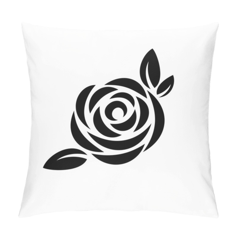 Personality  Rose Flower With Leaves Pillow Covers