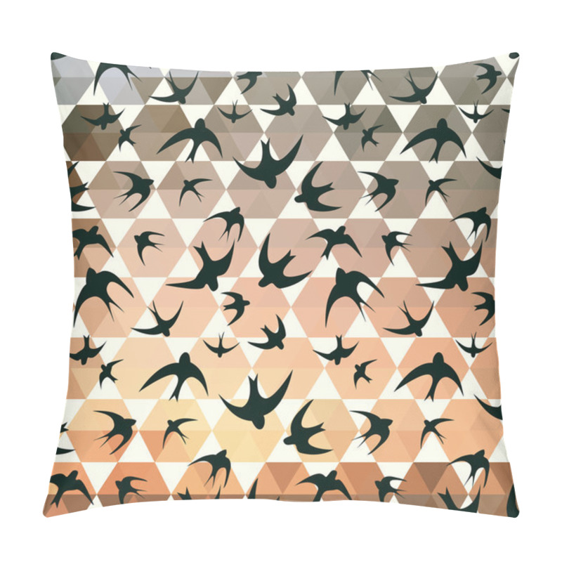 Personality  Swallow And Hexagons Pillow Covers