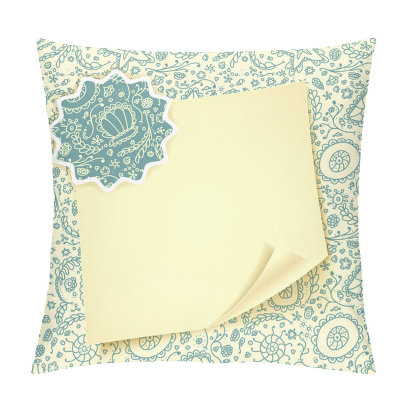 Personality  Folded Sheet Of Paper With On Abstract Seamless Protozoa Pattern Pillow Covers