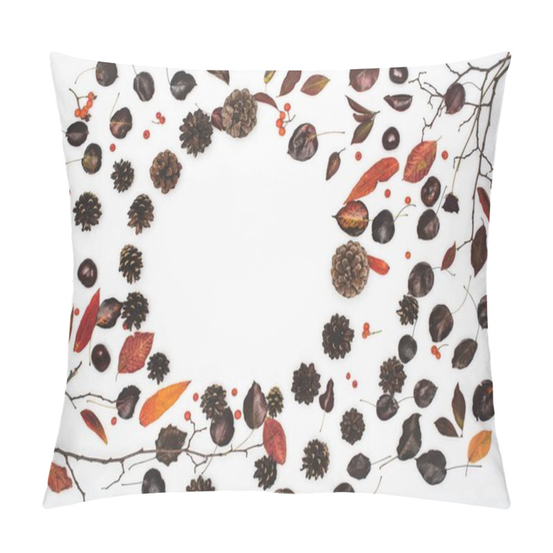 Personality  Dried Autumn Leaves And Pine Cones Pillow Covers