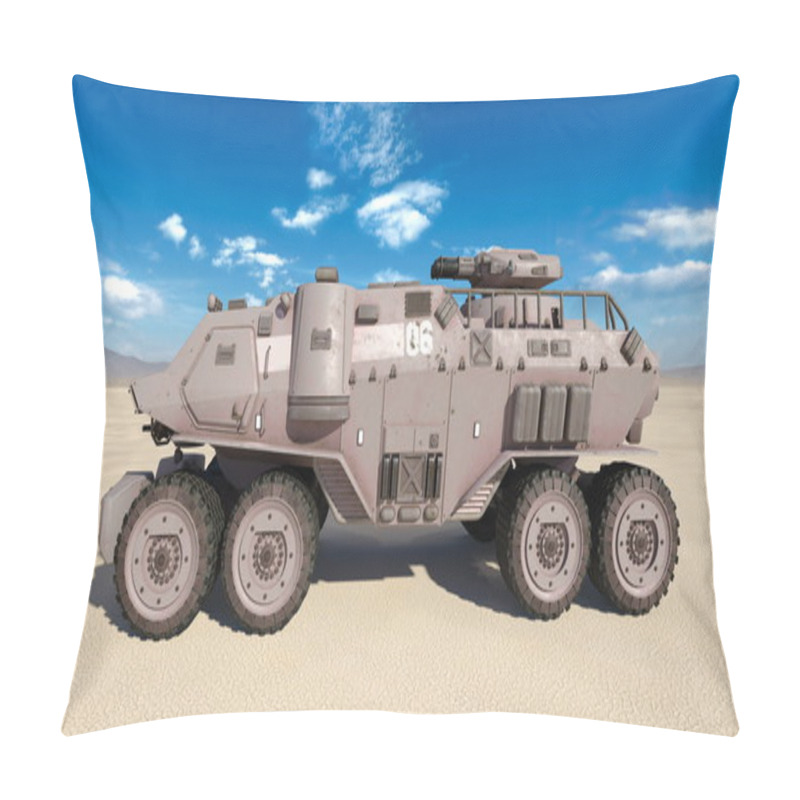 Personality  3D CG Rendering Of An Armored Car Pillow Covers