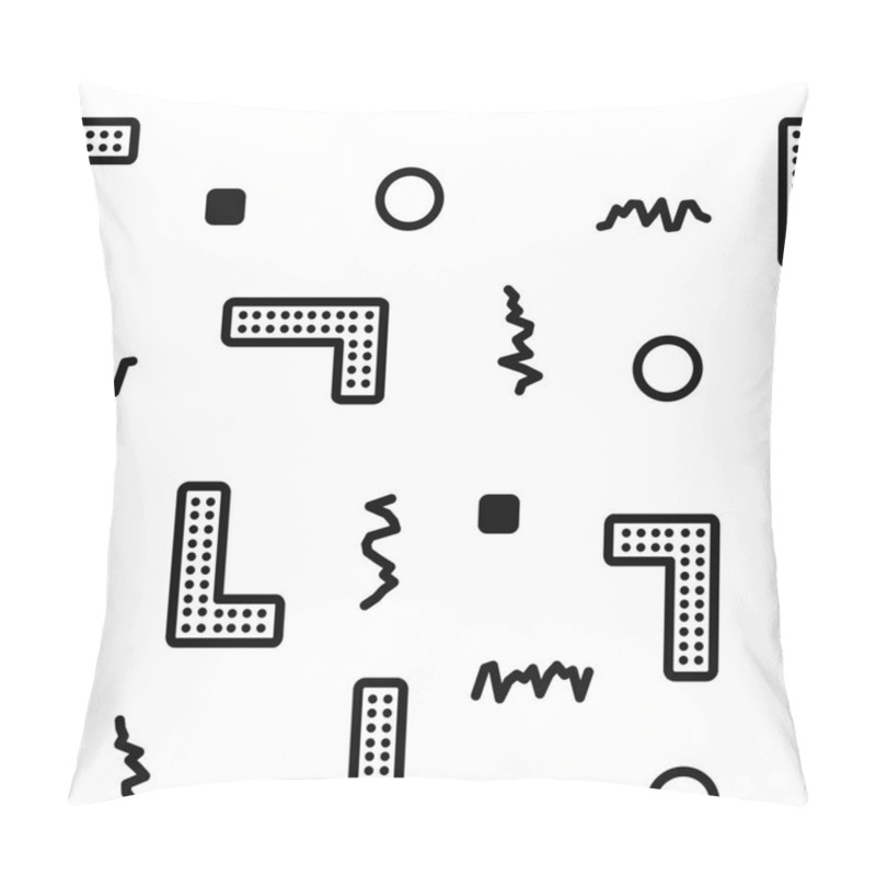 Personality  Abstraction Of A Modern Style With A Composition Of Various Geom Pillow Covers