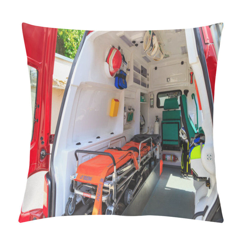 Personality  May 25, 2022 Balti Moldova. Illustrative Editorial Background. Background Inside The Ambulance. Pillow Covers