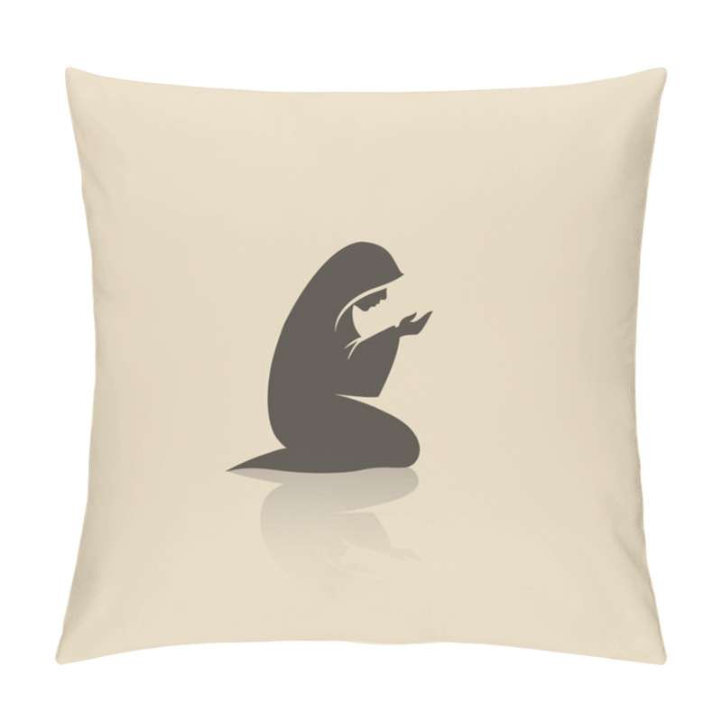 Personality  Muslim Woman Praying Icon Pillow Covers