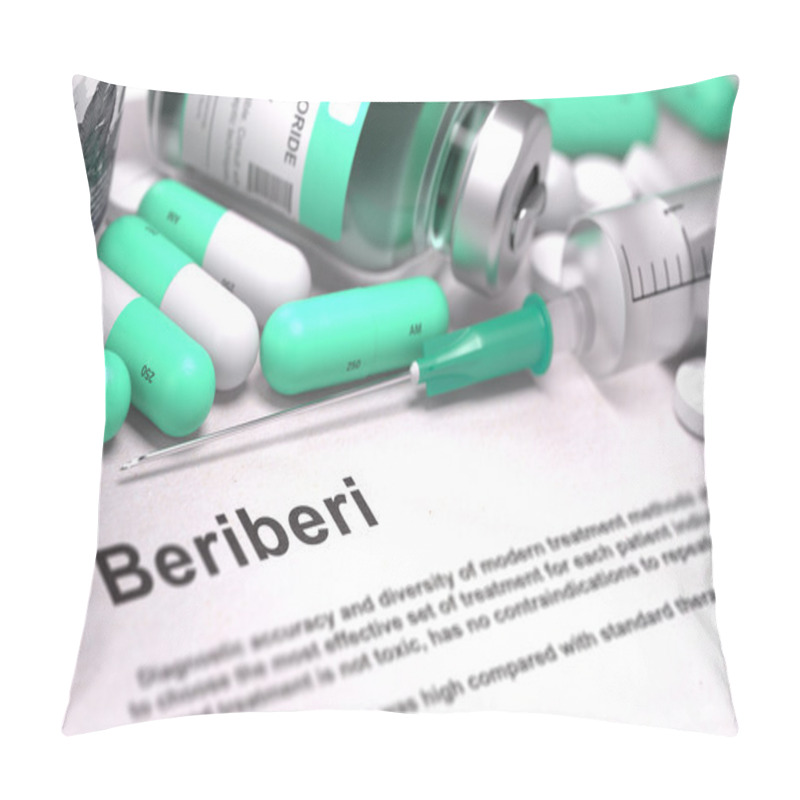 Personality  Beriberi Diagnosis. Medical Concept. Pillow Covers