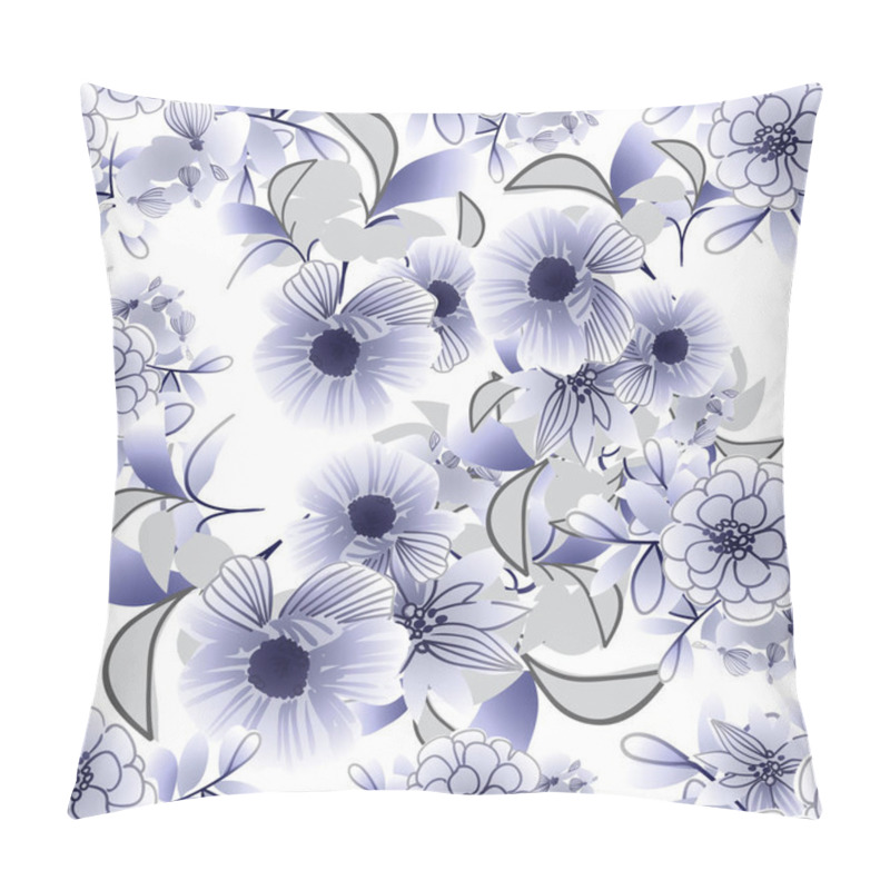 Personality  Abstract Elegance Seamless Background With Flowers Pillow Covers