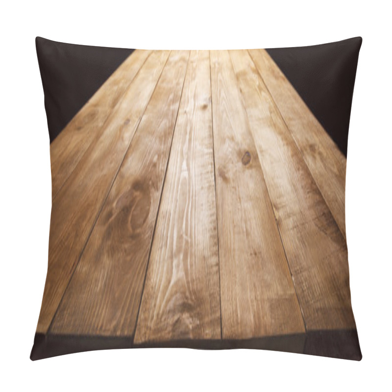 Personality  Old Dark Wooden Desk Pillow Covers