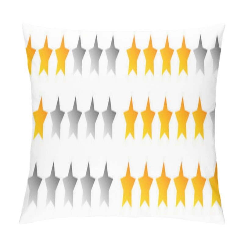 Personality  Star Rating Symbols With 6 Star.  Pillow Covers