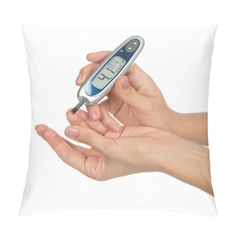 Personality  Diabetes Patient Measuring Glucose Level Blood Test  Pillow Covers