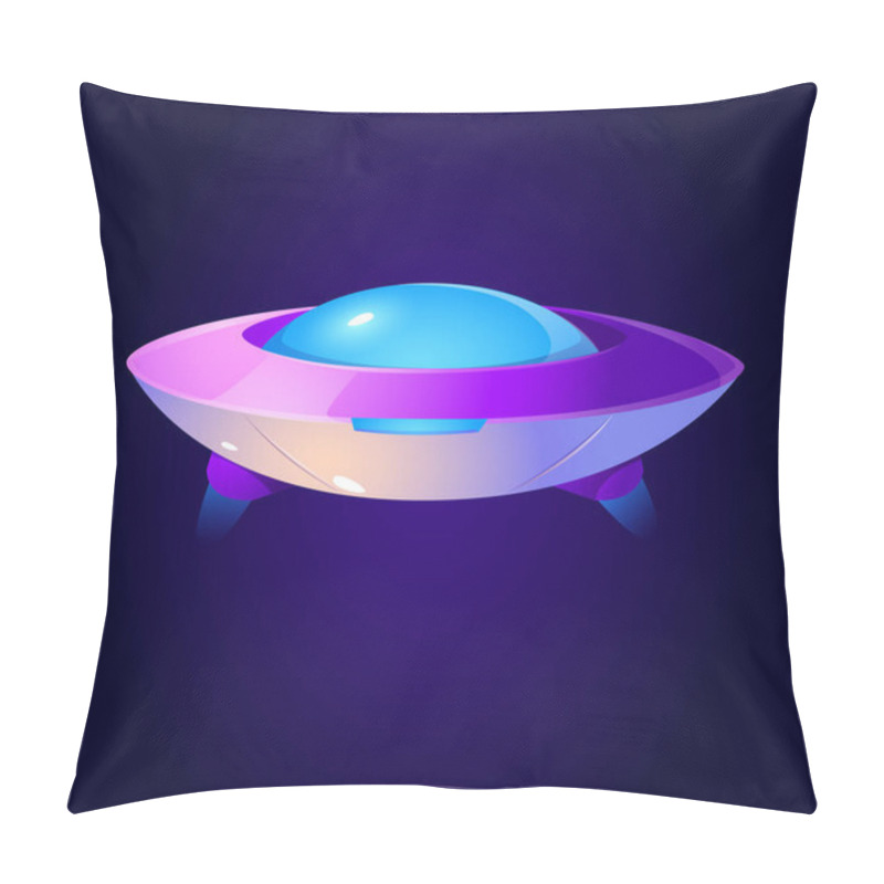 Personality  Vector Cartoon Alien Spaceship, Ufo In Cosmos Pillow Covers