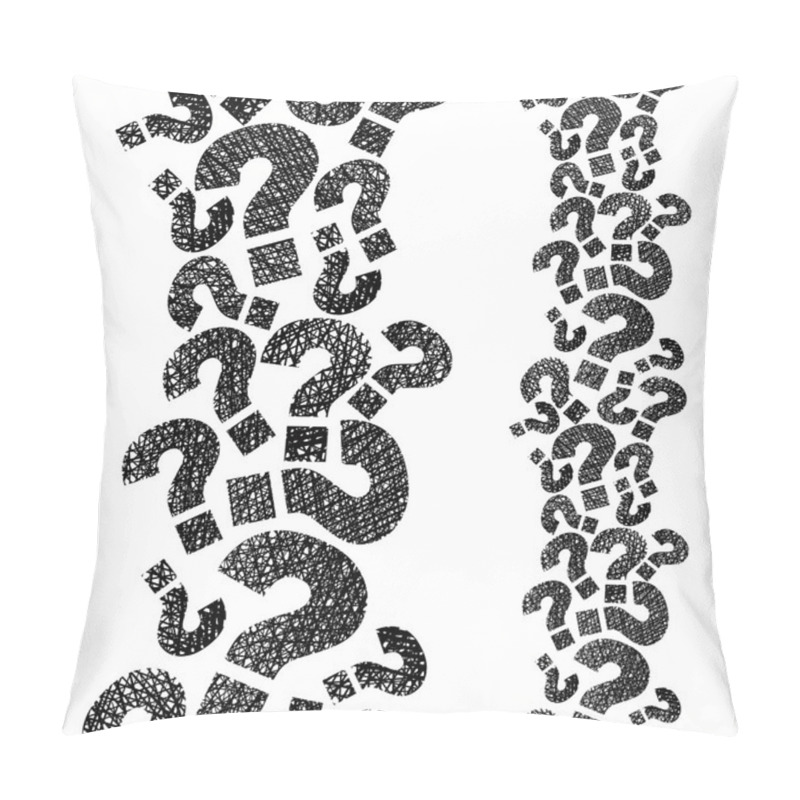 Personality  Question Marks Seamless Pattern, Vertical Composition, Vector, H Pillow Covers