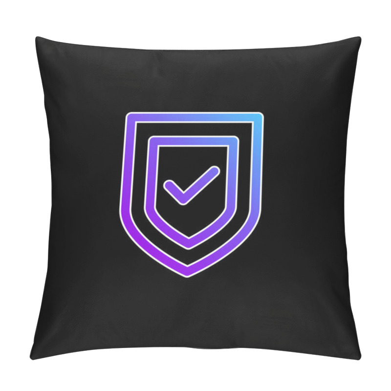 Personality  Anti Virus Blue Gradient Vector Icon Pillow Covers