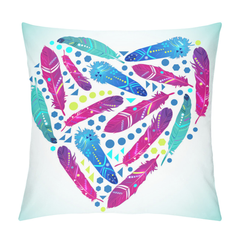 Personality  Ethnic Style Feathers Pattern Pillow Covers