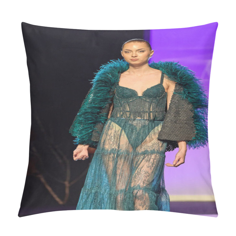 Personality  AGG Anton Giulio Grande - Runway - Milan Fashion Week - Womenswear Fall/Winter 2024-2025MILAN, ITALY - FEBRUARY 20: The Runway At The AGG Fashion Show During The Milan Fashion Week Womenswear . (Photo By Mauro Di Bonaventura ) Pillow Covers