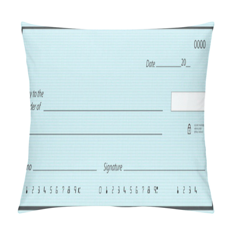 Personality  Blank Check With False Numbers Pillow Covers