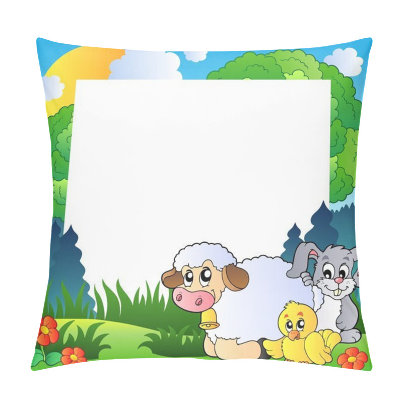 Personality  Spring Frame With Various Animals Pillow Covers