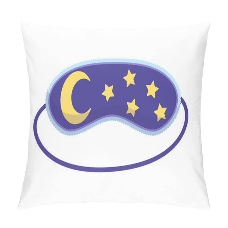 Personality  Sleep Mask. Eye Protection Accessory And Prevention Of Healthy Sleep. Blindfold Symbol In Cartoon Style. Design Of Relaxation Wear For Night Pillow Covers