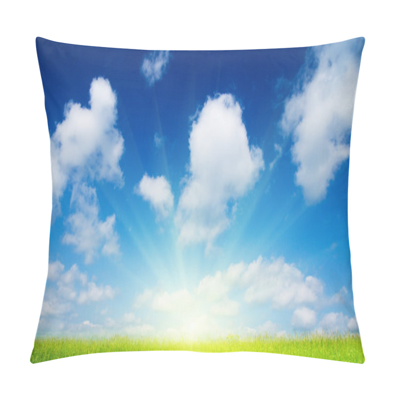 Personality  Summer Flowers And Blue Sky Pillow Covers