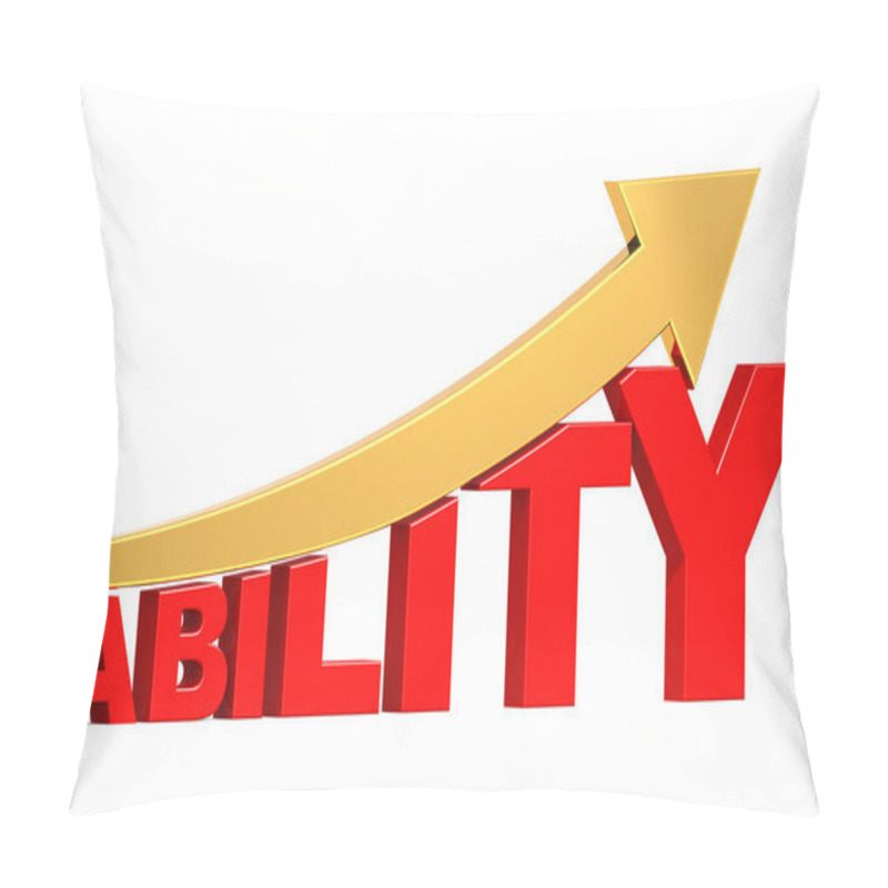 Personality  Golden Arrow With Ability Word, 3d Rendering Pillow Covers