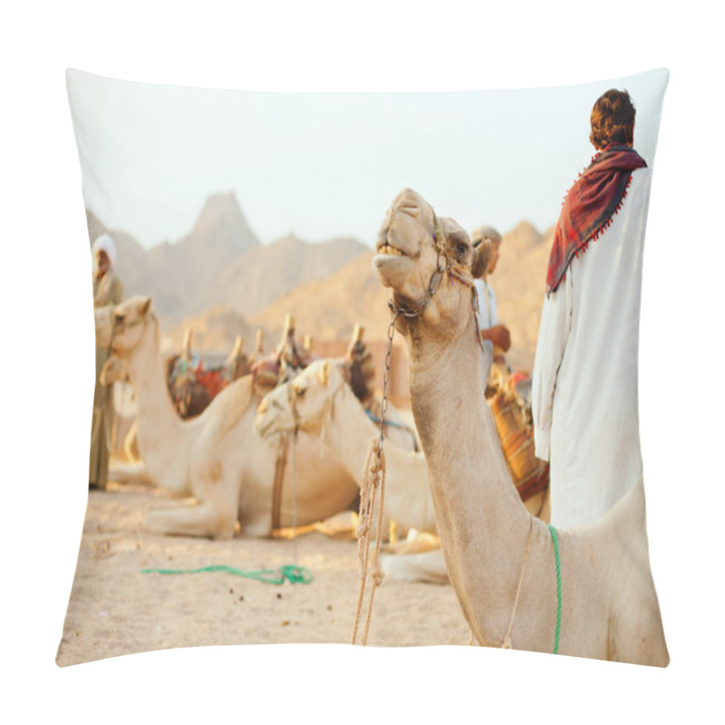 Personality  Bedouins And Camels Pillow Covers