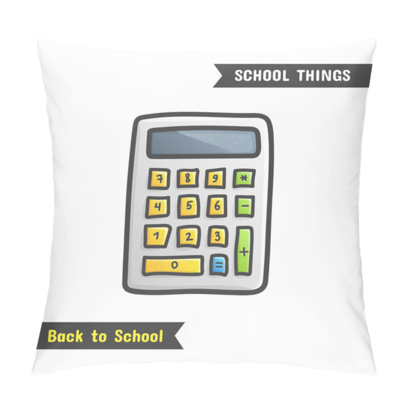 Personality  Back To School Supplies, Vector Hand Drawn Icon Pillow Covers