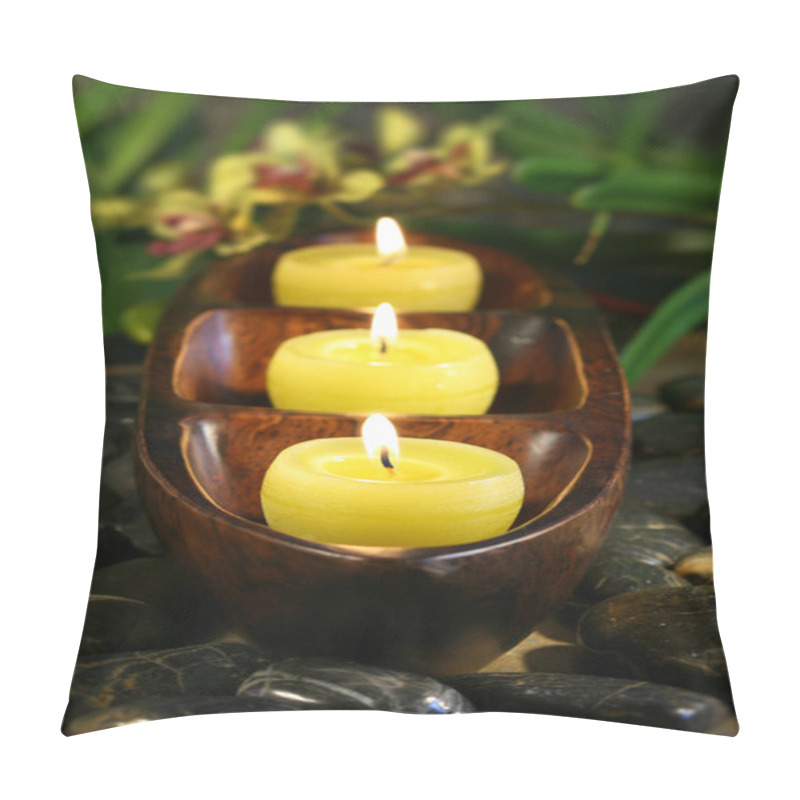 Personality  Spa Candles With Rocks For Aromatherapy Pillow Covers