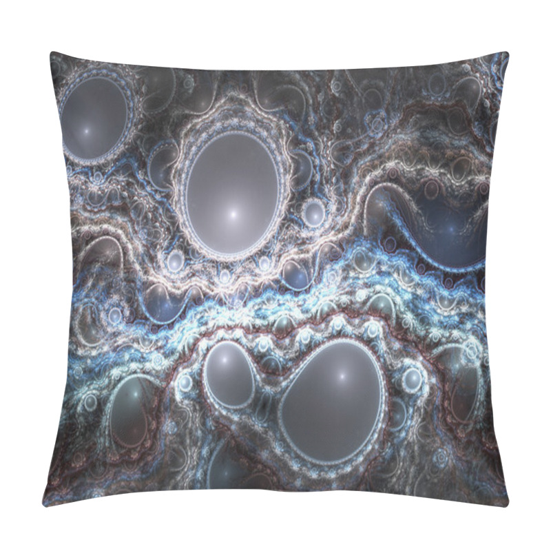 Personality  Lacy Snow Fractal Pattern, Digital Artwork For Creative Graphic Design Pillow Covers