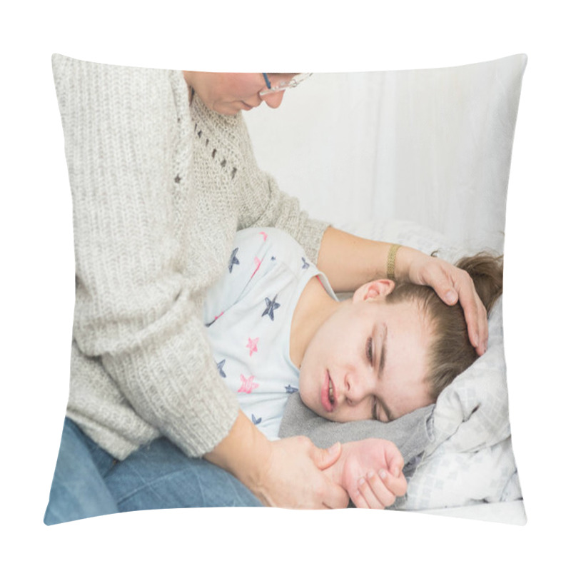 Personality  A Child With Epilepsy During A Seizure Pillow Covers