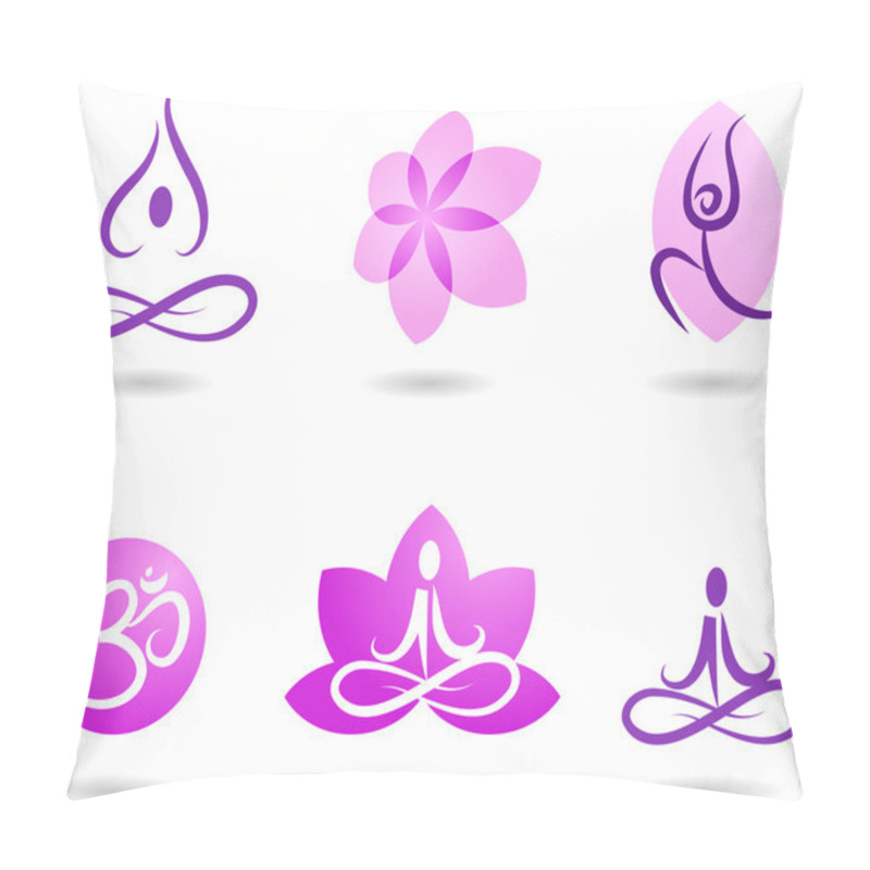 Personality  Collection Of Yoga Icons Pillow Covers