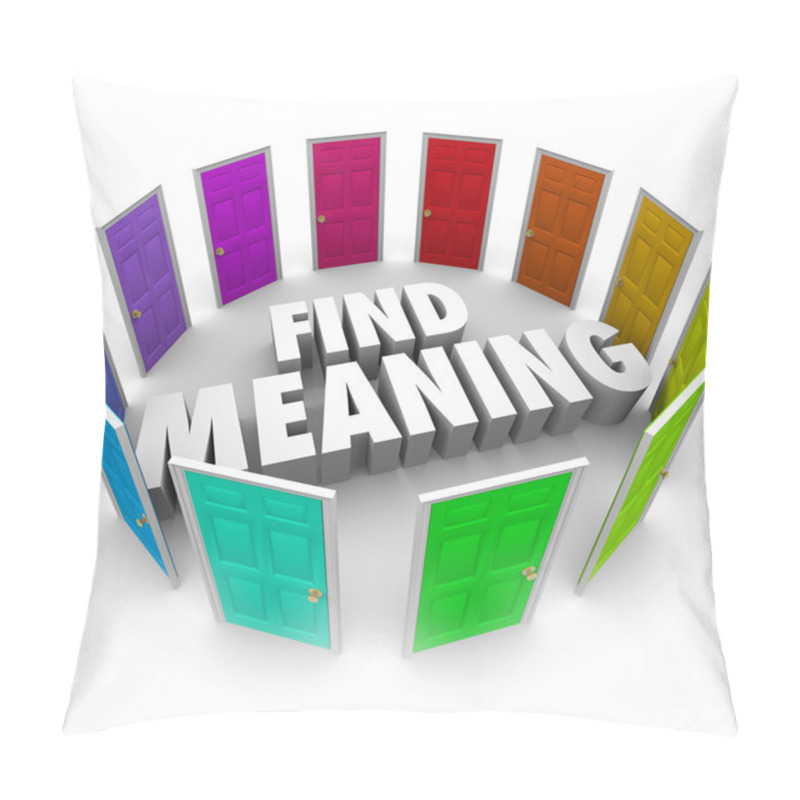 Personality  Find Meaning 3d Words Pillow Covers