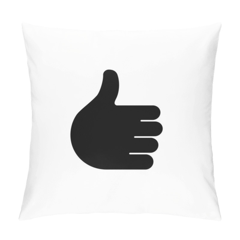 Personality  Thumbs Up Hand, Social Network Like Flat Vector Icon Pillow Covers