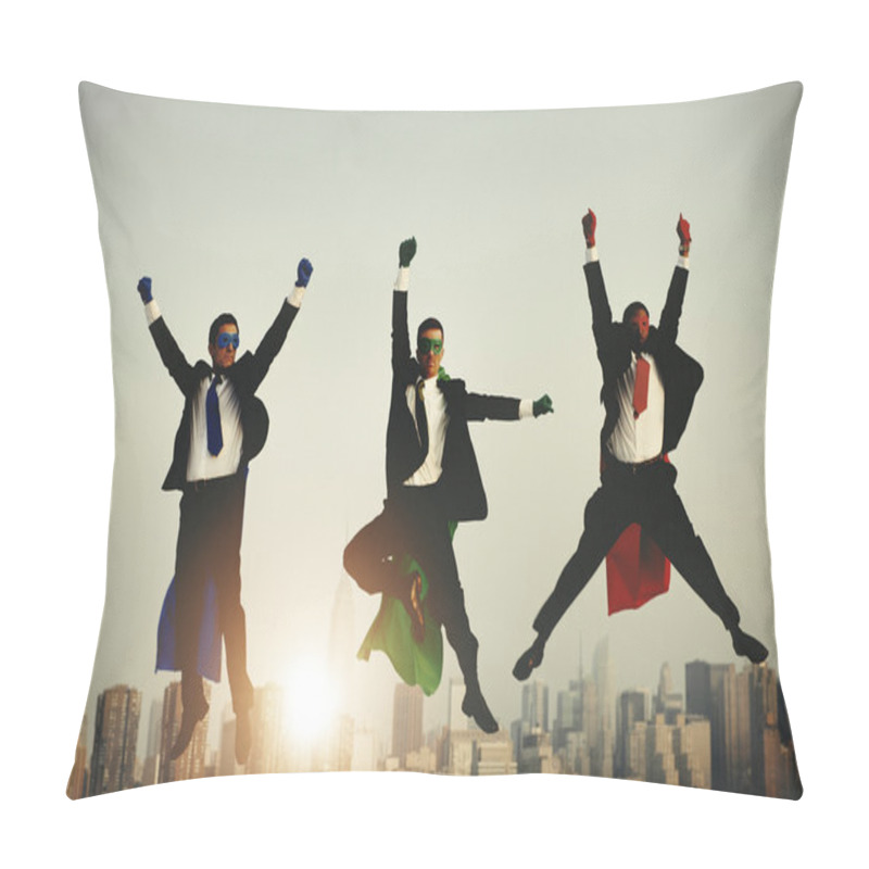 Personality  Superhero Businessmen Flying Pillow Covers