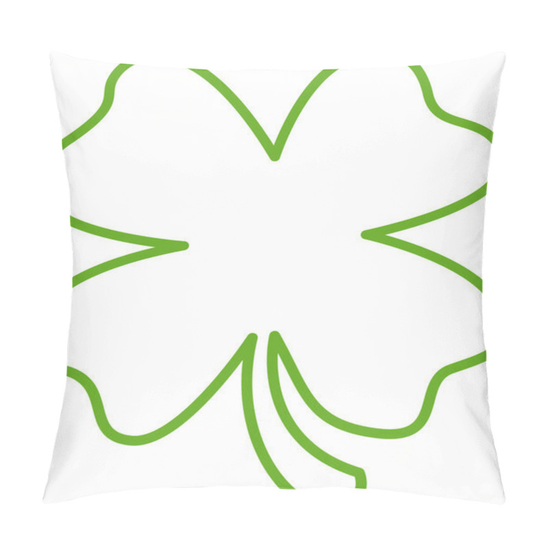 Personality  Green Lucky Four Leaf Clover Pillow Covers