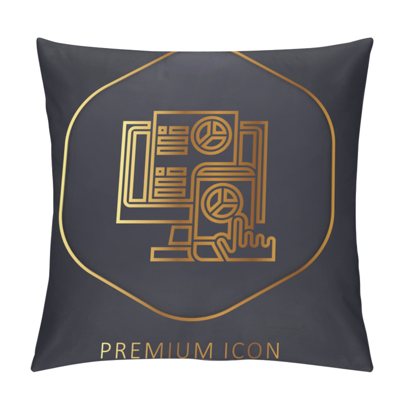 Personality  Analysis Golden Line Premium Logo Or Icon Pillow Covers