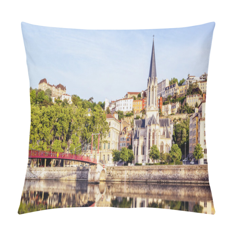 Personality  Panoramic View Of Lyon With Saone River Pillow Covers